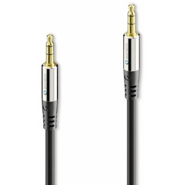 sonero® Premium 3,5mm Klinke Audiokabel, 7,50m, vergoldete Kontakte, schwarz