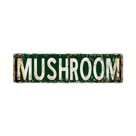 MUYIASER MUYIASER Metal Sign Mushroom Vintage Signs Retro Tin Signs Aluminum Sign for Bedroom Kitchen Garden Wall Bab Club Coffee Hanging Sign Home Decor 4x16 Inch