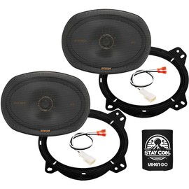 KICKER Speakers 6X9 inch for Toyota Sienna 2004-2020 Upgrade Kit - Pair of KS Series with Adapters and Harness, Car Audio Front Door Speaker KSC6904, 51KSC6904