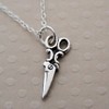 FashionJunkie4Life Sterling Silver Small Scissor Charm Necklace, 18" Chain, Hairstylist