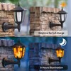 Dynaming 2 Pack Solar Flame Wall Lanterns Outdoor, Solar Powered