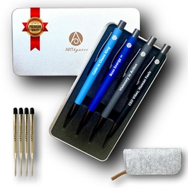 ARTbyutee Boss Gifts For Men Aluminum Alloy Ballpoint Pen with Stainless Steel Refill, Motivational Quote, Luxury Gift Box & Reusable Felt Pen Case, Business Present for Bosses