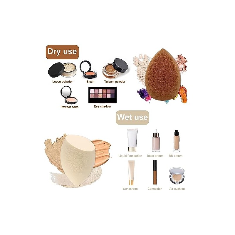 Esponjas de Maquillaje para Base 4 pack con estuche; Beauty