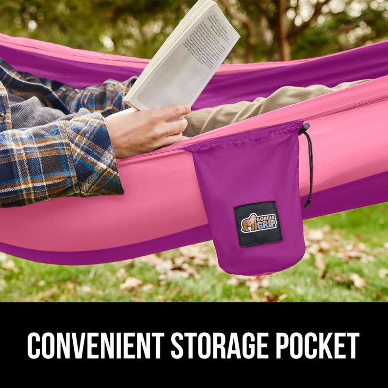Gorilla Grip Durable Portable Camping Hammock, Holds 400lbs with Heavy