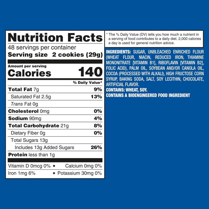 OREO Double Stuf Chocolate Sandwich Cookies, King Size, 12 Snack