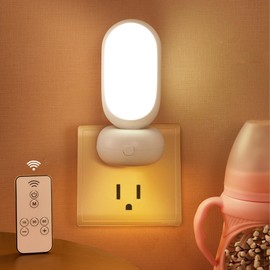 KAKOKA Led Bedside Night Light for Nursing, Constant Night Light, Foot Lamp, Bedside Lamp, Room Light, 8-Step Dimming, Remote Control, Memory Function, Timer Function, Indirect Lighting, Indoor Light