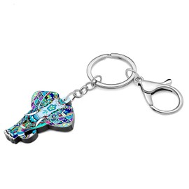 DALANE Acrylic Cute Elephant Keychain Car Key Ring Elephant Gifts Jewelry for Women Girls Accessories, blue