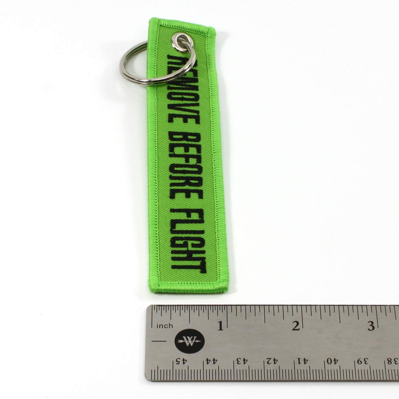 Rotary13B1 - Remove Before Flight Keychain - Lime Green