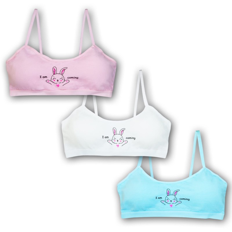 MRCC Pack of 6 Girls' Bustier Training Bra Seamless Sports