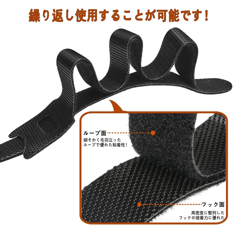 Cable Ties Velcro Cable Ties Reusable (15cm 100pcs)