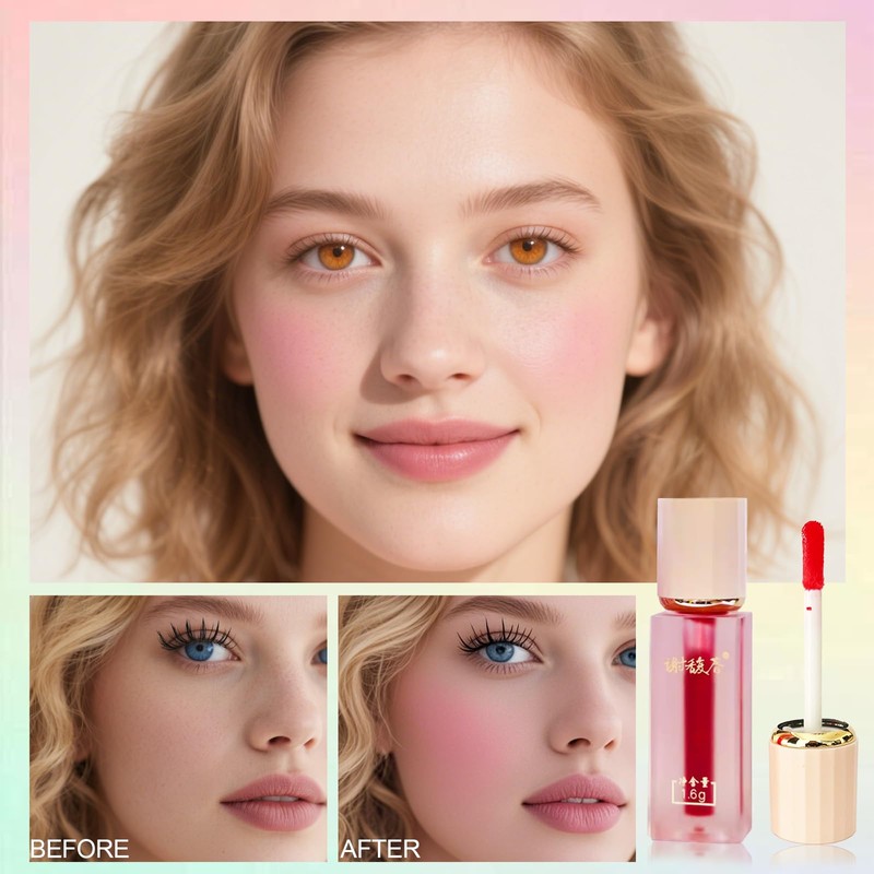 Floral-Inspired Water-Based Liquid Blush – Hydrating Cheek Tint with Rose