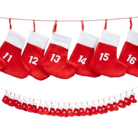 Idena Cepewa 40008 Advent Necklace 'Socks Approximately 10 x 12 Red