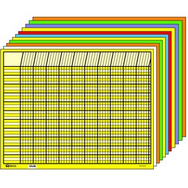 Horizontal Charts Set of 10- Perfect for Encouraging Positive Reinforcement, Tracking Goals, Chores, Classroom assignments and Responsibilities.