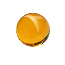 CHENGXINWENHUA Decorative Orbs for Bowls and Vases Set of 1，Diameter 3 Crystal Sphere Ball,Camera Sphere and Photography Orb (Amber-1)