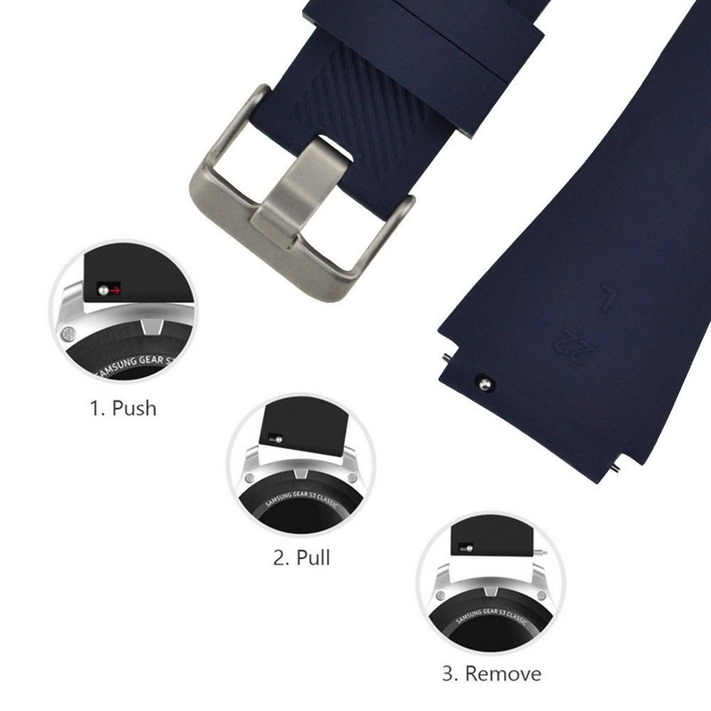 MroTech replacement watch strap, 22 mm, compatible with Gear S3