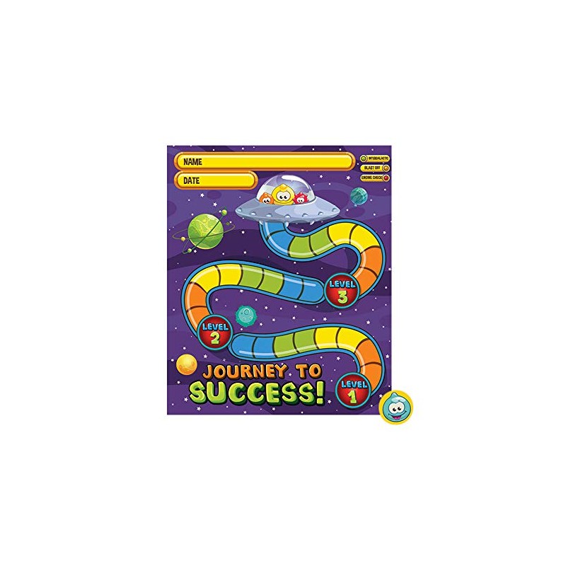 Eureka Space Themed Small Sticker Reward Chart for Kids, 736pcs,