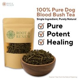 Jamaican Dog Blood Herb - 100% Natural Wild-Harvested Dog Blood Bush Tea, Dried Herbal Leaves for Cleansing and Wellness, Pure Jamaican Dog Blood Bush Fertility Tea, No Additives, No Fillers - (4 oz)