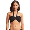 Seafolly Women's Standard Collective Halter Bandeau, Black