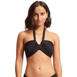 Seafolly Women's Standard Collective Halter Bandeau, Black