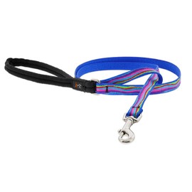 Lupine Small Dog Leash 1/2" Wide Ripple Creek Design 6-Foot Long with Padded Handle