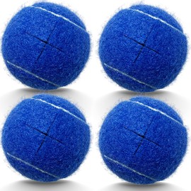 HPWFHPLF Precut Tennis Balls for Walkers, 4 PCS Heavy Duty Long Lasting Glide Balls - Precut for Easy Installation, Universal Felt Pads for Walker Legs & Furniture, Floor Protectors (Navy)