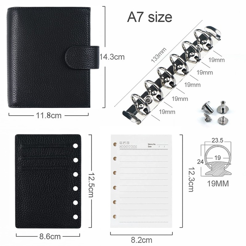 Moterm Pocket Regular Rings Planner - Genuine Leather Binder Organiser
