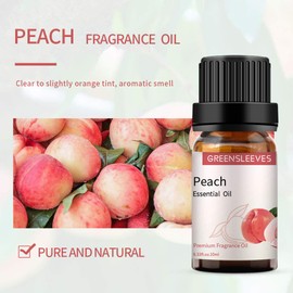 GREENSLEEVES Fruit Essential Oil Fragrance Oil 10ml for Diffusers, Humidifiers - Peach