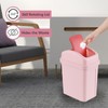 Buyitt 1.8 Gallon Pink Swing Top Garbage Can, Plastic Small