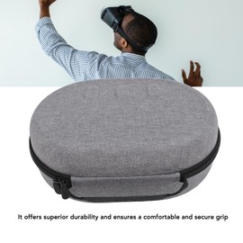 Hard Shell Carry Case for Meta Quest 3, Portable Handbag, Travel Protective Case for VR Headset, Touch Controller Storage Bag with Double Zip, Shock Absorption