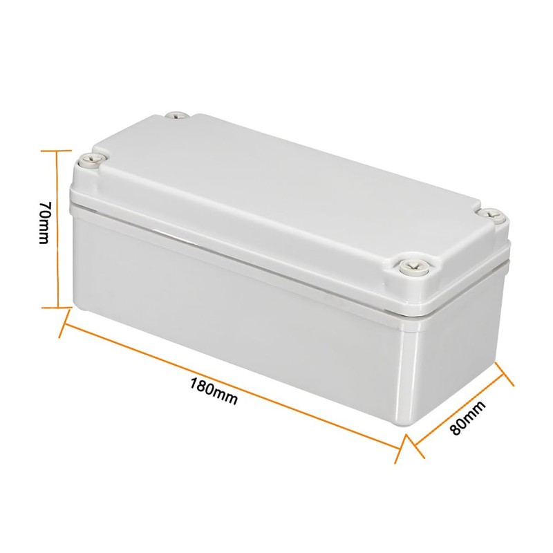 TOP-VIGOR 180x80x70mm Wateproof IP67 Electrical Junction Box, ABS Plastic Project
