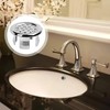 NOIAFZY 8 Pieces Pack Plastic Chrome Plated Circular Drainage Cover