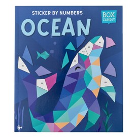 BOX CANDIY Ocean Animal Friends Sticker by Number Book with Six Pictures to Make and Enjoy