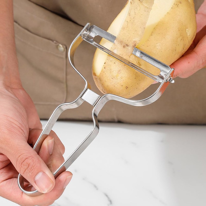 2Pcs Kitchen Speed Peeler, Stainless Steel Y-Shaped Potato/Vegetable/Fruit Peeler with