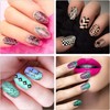 PHOGARY Manicure Stamp Stencils 8 Model Nail Art Stencil Stamping