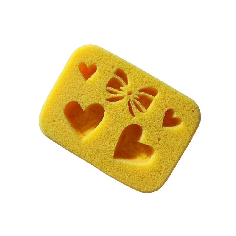 Hearts and Bow Butter Sponge Design 7.5x5.5x2 in. ASMR Squeeze