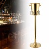 TITIDU Titanium Gold Ice Bucket Rack，Floor Standing Golden Champagne Ice