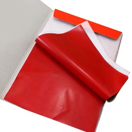 (12.75cmx18.5cm) Multi-size Red Carbon Transfer Paper for Wood, Paper, Canvas, and Other Art Surfaces, 100 Sheets Carbon Copy Paper for Sewing Fabric Cloth Embroidery
