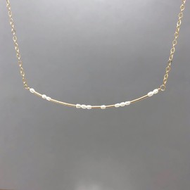 JENNYandJUDE CUSTOM Cultured PEARL Gold Fill Morse Code Necklace also in Silver