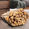 Curved Firewood Rack Firewood Holder: Heavy Duty Curved Wood Rack