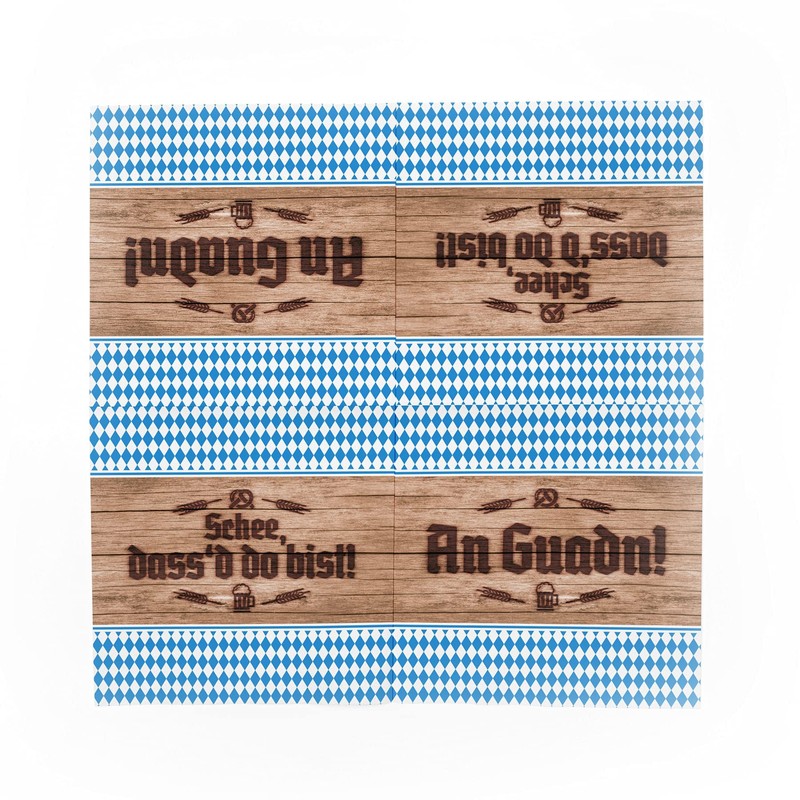 itenga Napkins Bavarian Blue White Schee Dass'd Do Bist/An Guadn
