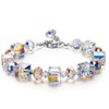 TNSRAY Women's Bracelet with Shining Zirconia Crystal Bracelet Silver Gift,