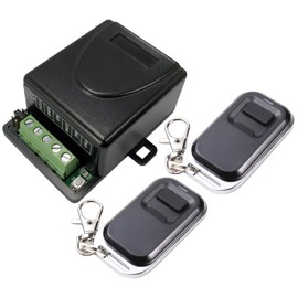 UHPPOTE 12VDC RF Wireless Remote Control Switch 433.92MHz 1-Channel for Garage Door Openers, Electirc Lock, LED Lights