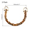 Piutouyar 2pcs U-Shaped Handbag Handles Bamboo Purses Handles Bamboo Handle