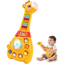 Marstone Toys for 1 Year Old Boy and Girl Birthday Gift: Baby Musical Guitar Piano Toys 12-18 Months with Animal Sounds and Light, 1st First Learning Educational Gift for Toddlers Birthday, Christmas