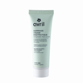 Avril - Organic Enzymatic Facial Scrub - Papaya and Organic Pomegranate Extract - Gentle Exfoliation - For All Skin Types - 99% Natural Origin - Organic Ecocert Certified - Made in