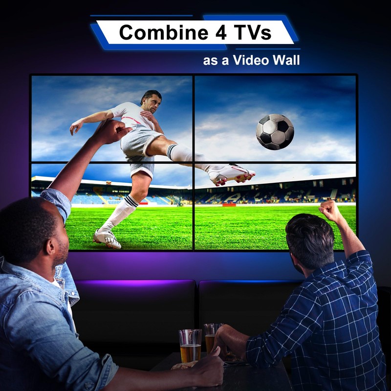 PORTTA HDMl Video Wall Controller 2x2 4K, Video Wall Processor