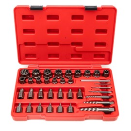 NEIKO 04208A Master Screw, Nut, & Bolt Extractor, 36 Piece Lug Nut Removal Tool, 3/8 Dr., Deep and Shallow Stripped Bolt Extractor Socket Set, Rounded Bolt Removal tool, Nut Remover Socket Set, CR-Mo