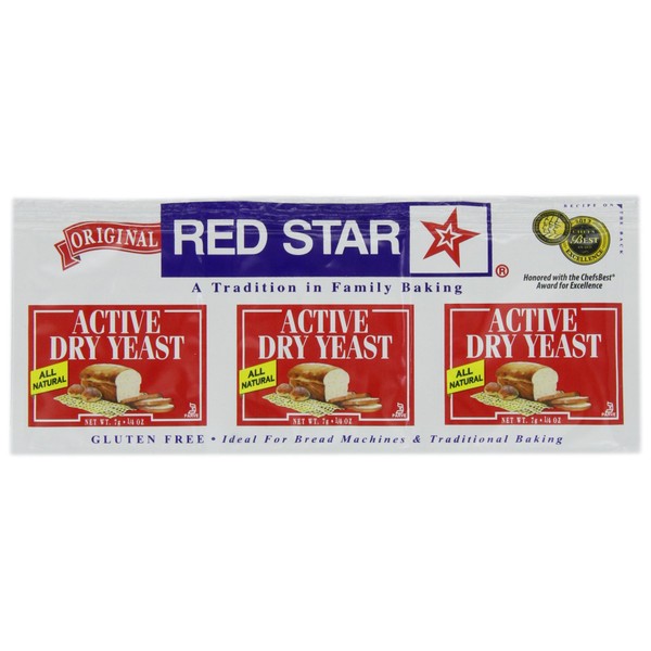 Red Star Dry Yeast 3 pack, Gluten Free,0.25 Ounce (Pack of 27)