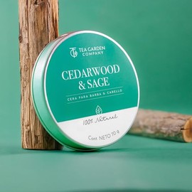 Tea Garden Company Cera para Barba & Cabello Cedarwood & Sage 100% Natural 70 gr