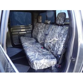Durafit Seat Covers F522 - Exact Fit Seat Covers - 2019-2024 Ford F150-F550 XL/XLT/Lariat Crew Cab Rear 60/40 Made in MPC Camo Endura